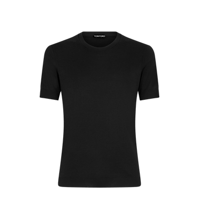 PLACED RIB CREW NECK T-SHIRT image number 0