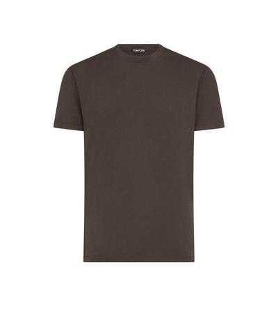 LYOCELL COTTON CREW T-SHIRT image number 0