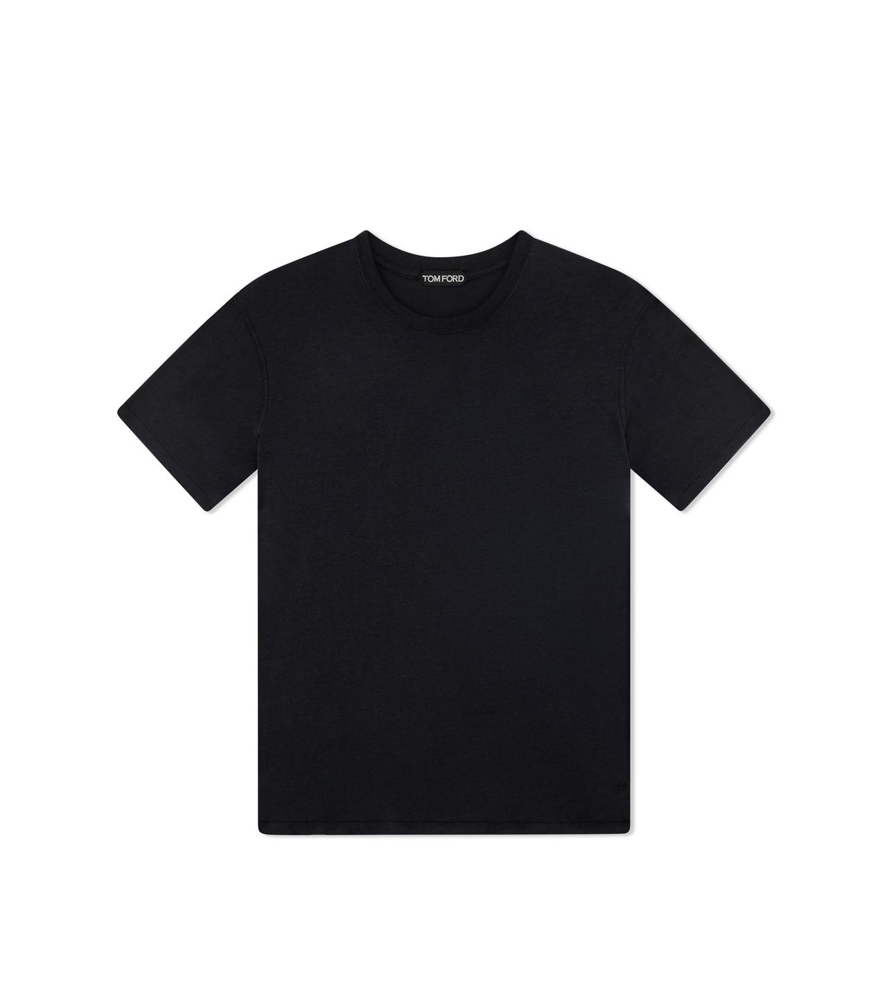LYOCELL COTTON CREW T-SHIRT image number 0