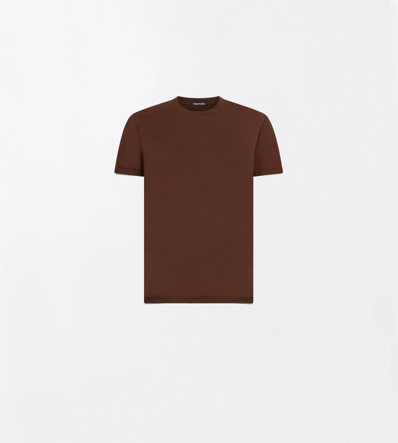 TOM FORD LYOCELL COTTON BLEND CHOCOLATE TORTE LYOCELL COTTON CREW NECK T-SHIRT&nbsp;