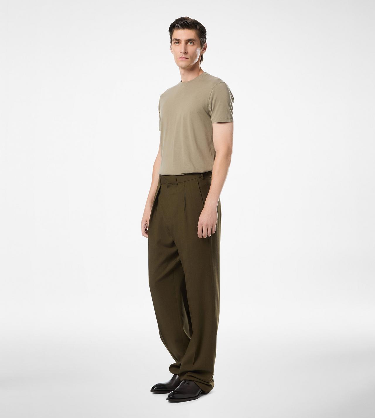 LYOCELL COTTON CREW NECK T-SHIRT image number 1