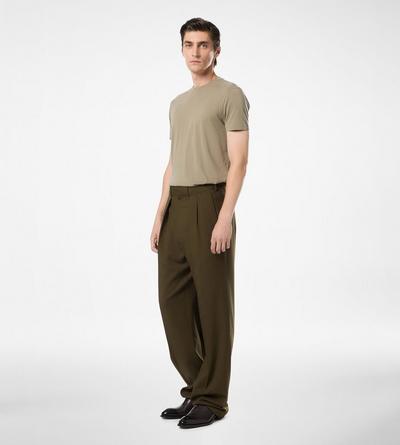 LYOCELL COTTON CREW NECK T-SHIRT image number 1