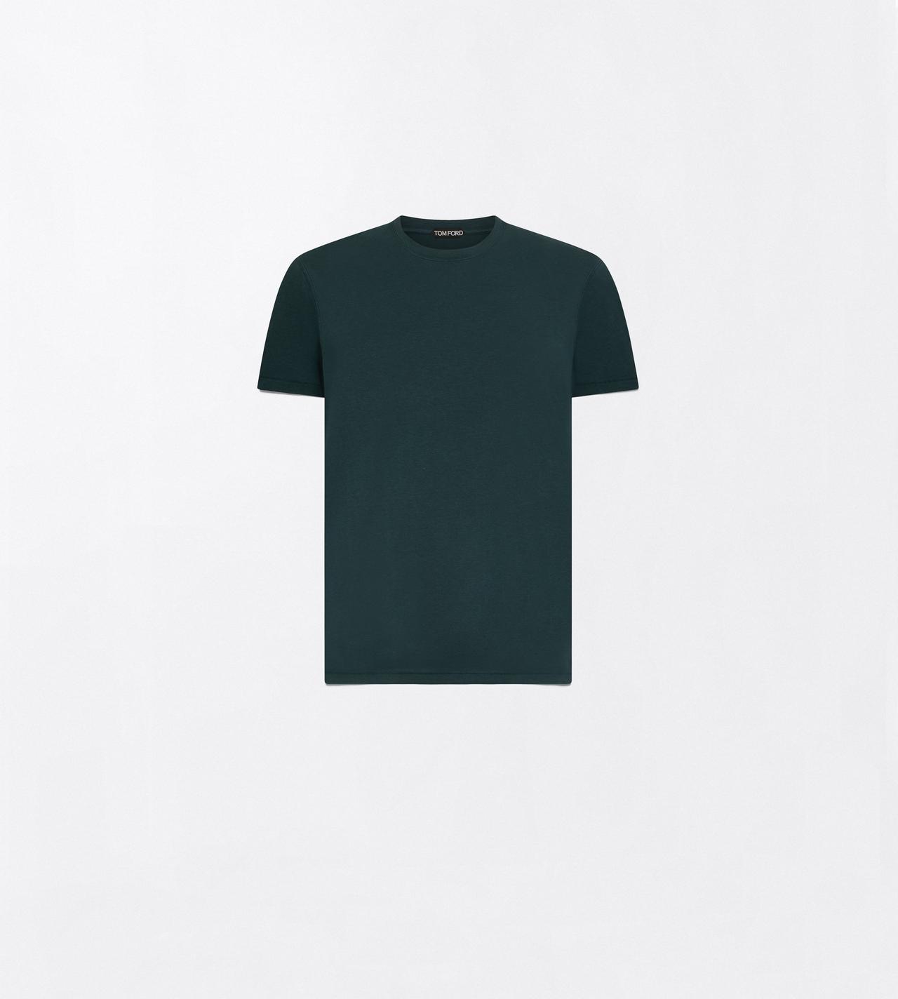 TOM FORD LYOCELL COTTON BLEND PINE GREEN LYOCELL COTTON CREW NECK T-SHIRT&nbsp;