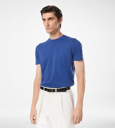 LYOCELL COTTON CREW NECK T-SHIRT image number 2