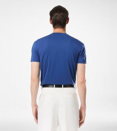 LYOCELL COTTON CREW NECK T-SHIRT image number 3