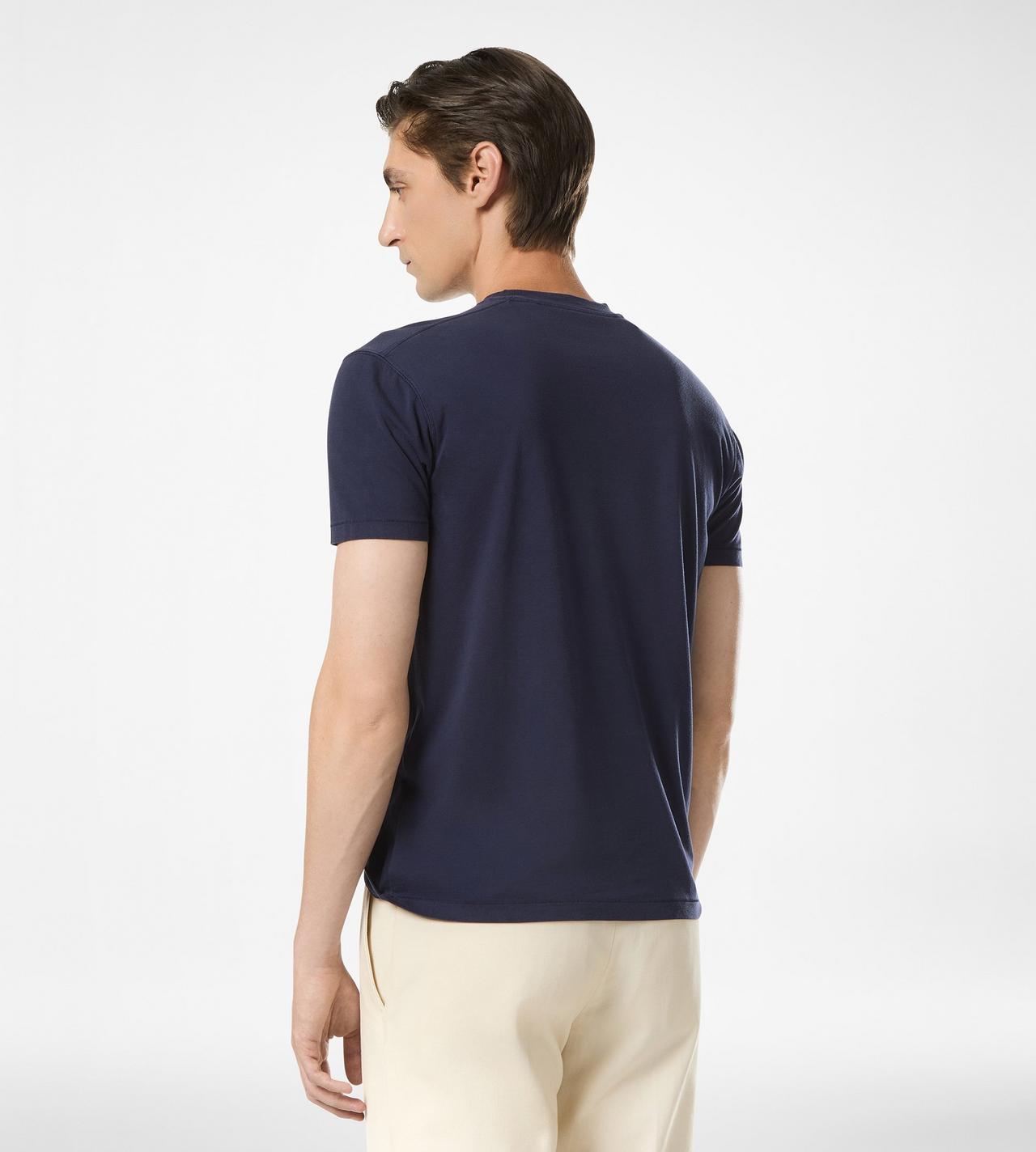 LYOCELL COTTON CREW NECK T-SHIRT image number 3