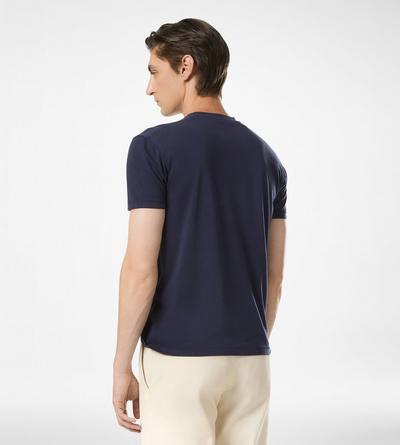 LYOCELL COTTON CREW NECK T-SHIRT image number 3