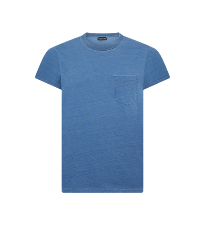 INDIGO DYE CREW NECK T-SHIRT
