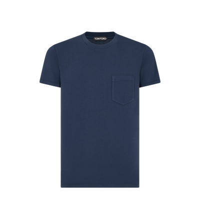 COLD DYED COTTON CREW NECK T-SHIRT