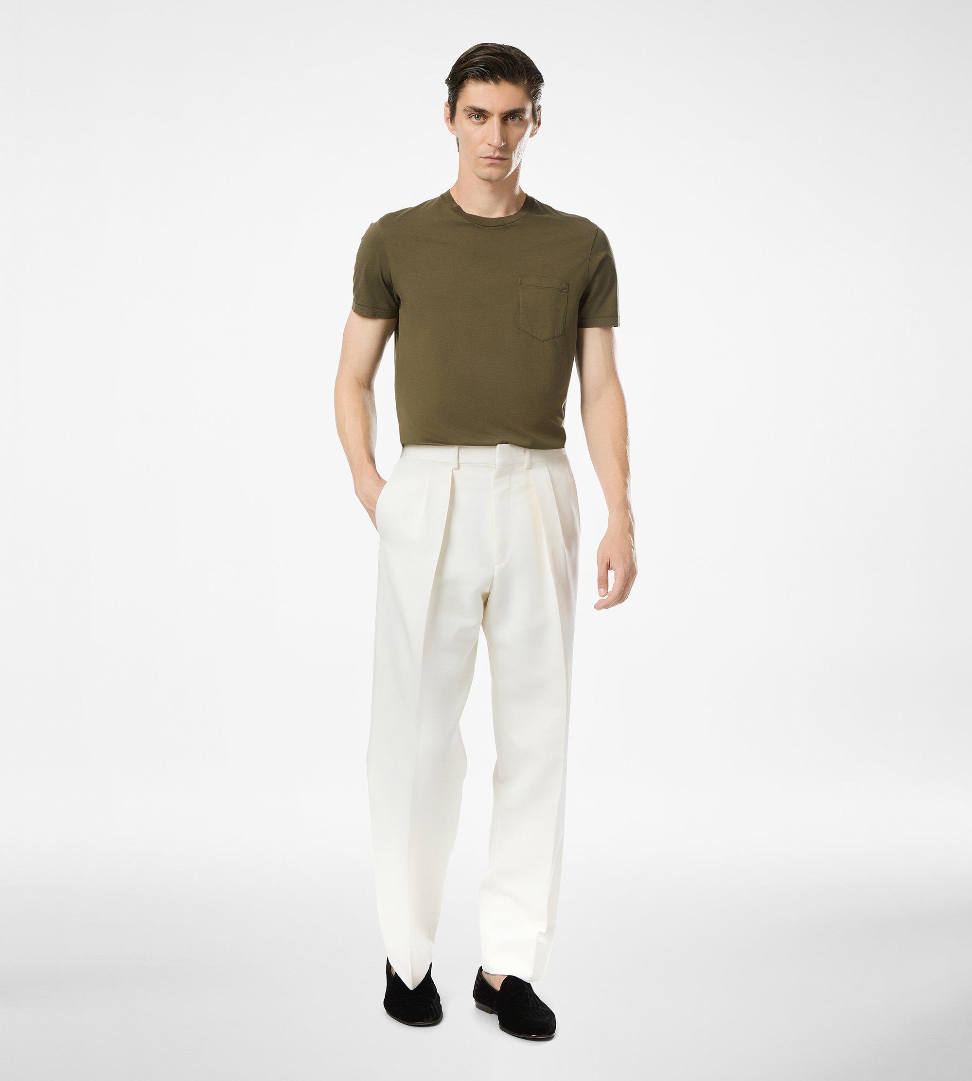 COTTON SILK CREW NECK T-SHIRT
