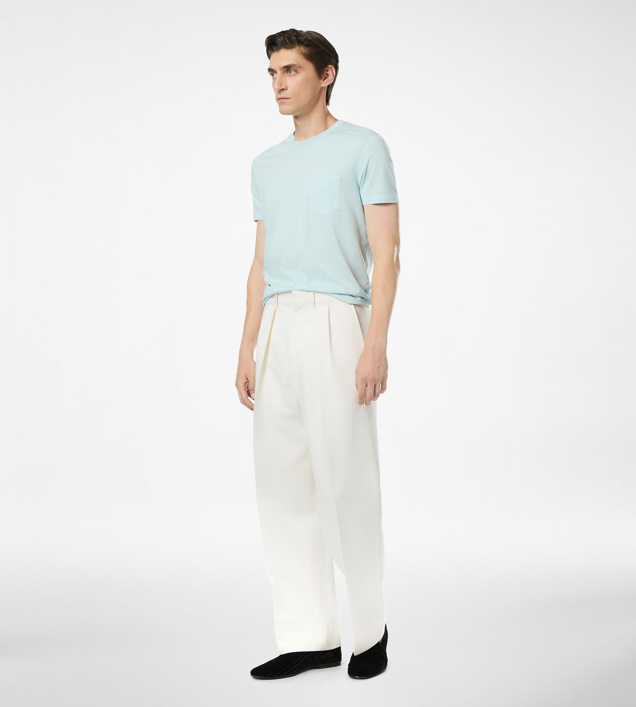 COTTON SILK CREW NECK T-SHIRT image number 1