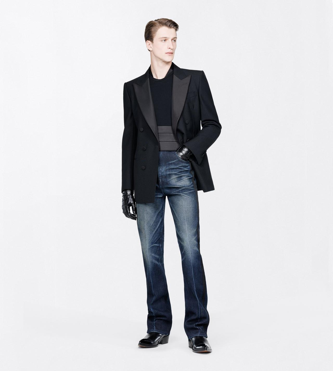 TOM FORD COTTON BLACK COLD DYED COTTON CREW NECK T-SHIRT