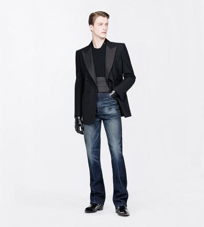 TOM FORD COTTON BLACK COLD DYED COTTON CREW NECK T-SHIRT