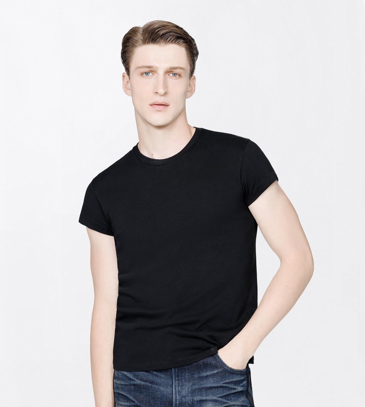 TOM FORD COTTON BLACK COLD DYED COTTON CREW NECK T-SHIRT