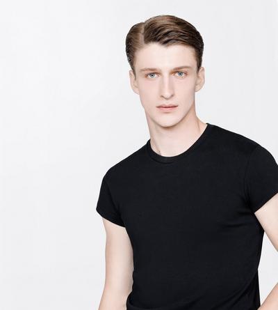 TOM FORD COTTON BLACK COLD DYED COTTON CREW NECK T-SHIRT