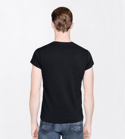 TOM FORD COTTON BLACK COLD DYED COTTON CREW NECK T-SHIRT