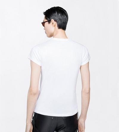 TOM FORD COTTON WHITE COLD DYED COTTON CREW NECK T-SHIRT