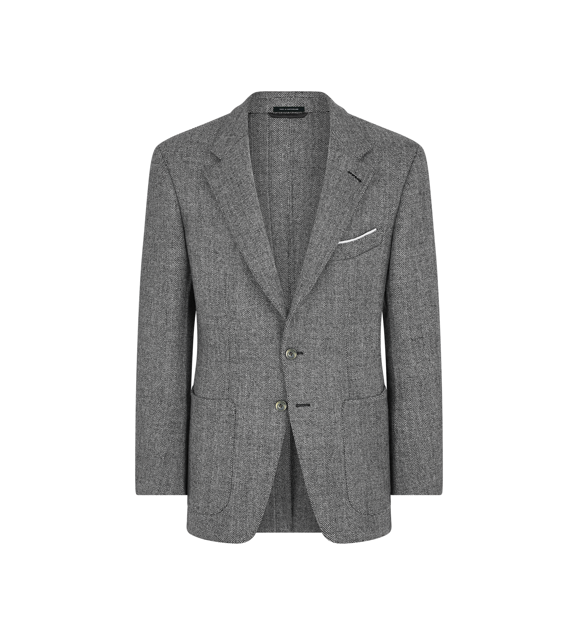 SHARKSKIN HERRINGBONE DOUBLE SPLITTABLE JACKET