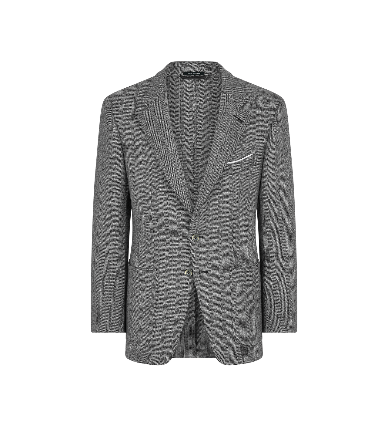 SHARKSKIN HERRINGBONE DOUBLE SPLITTABLE JACKET image number 0
