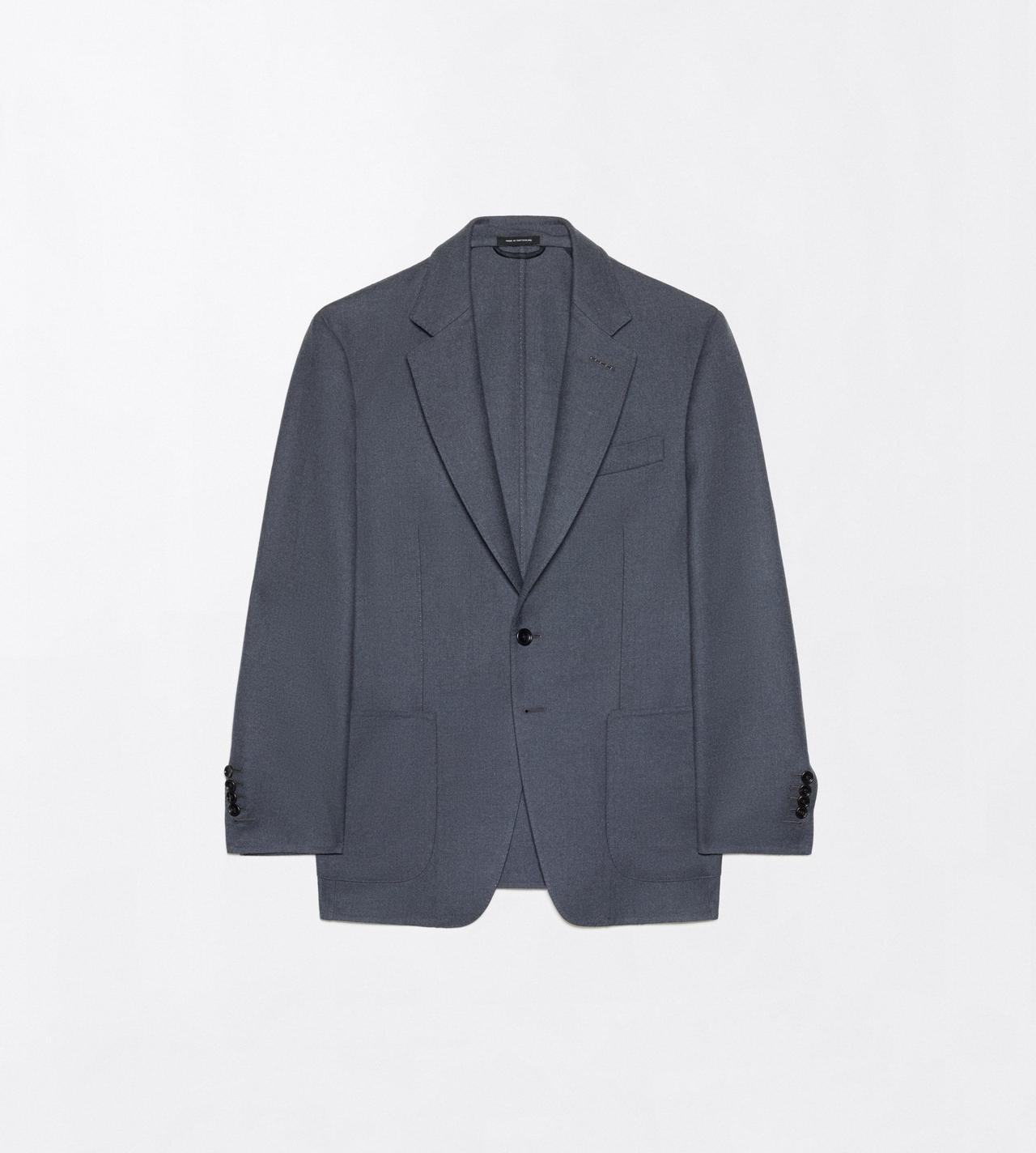 TOM FORD WOOL SILK BLEND GREY MELANGE DOUBLE SPLITTABLE LIGHT WOOL JACKET