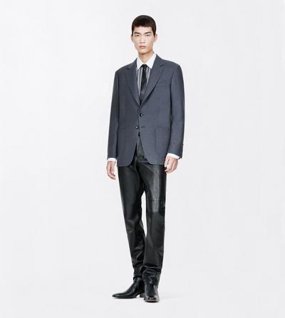 TOM FORD WOOL SILK BLEND GREY MELANGE DOUBLE SPLITTABLE LIGHT WOOL JACKET