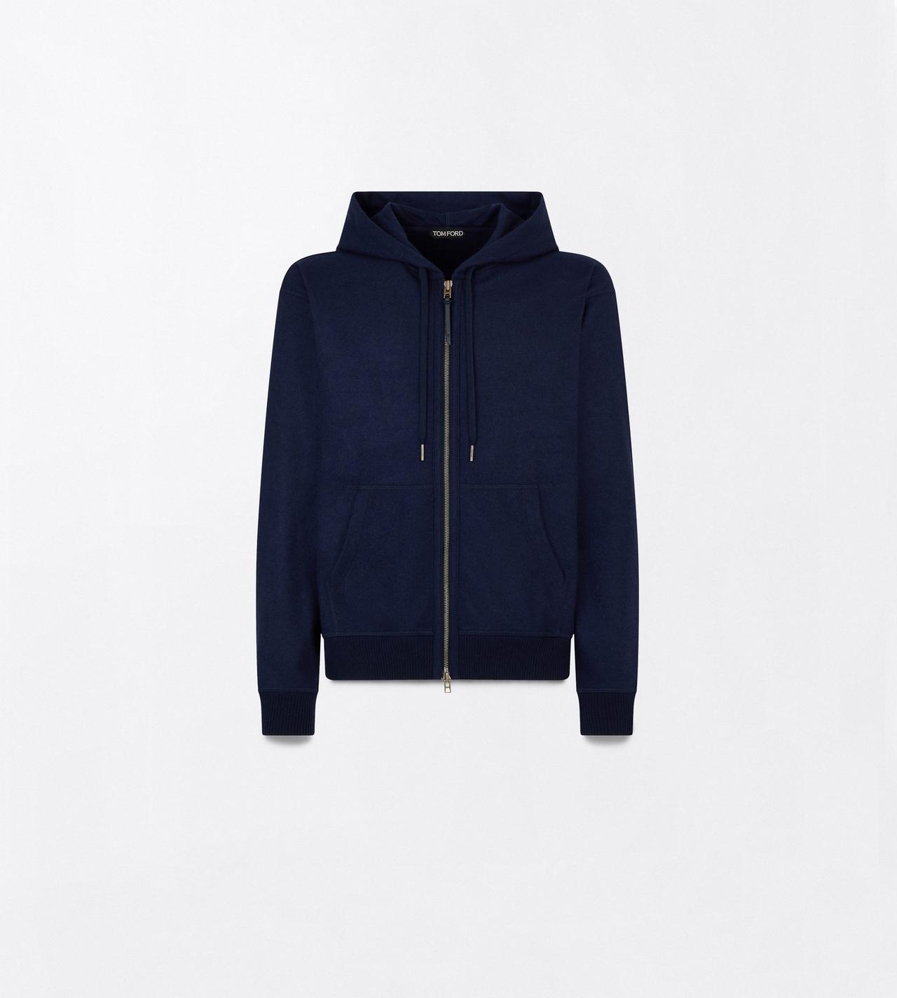 TOM FORD CASHMERE NAVY CASHMERE HOODIE