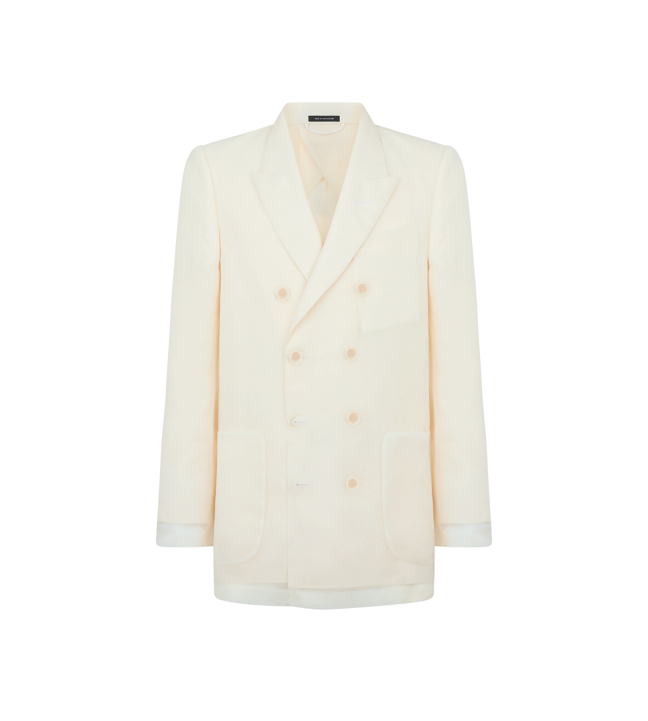 TOM FORD SILK WHITE CHAQUETA DE NOCHE DE CHIF&Oacute;N LAVADO