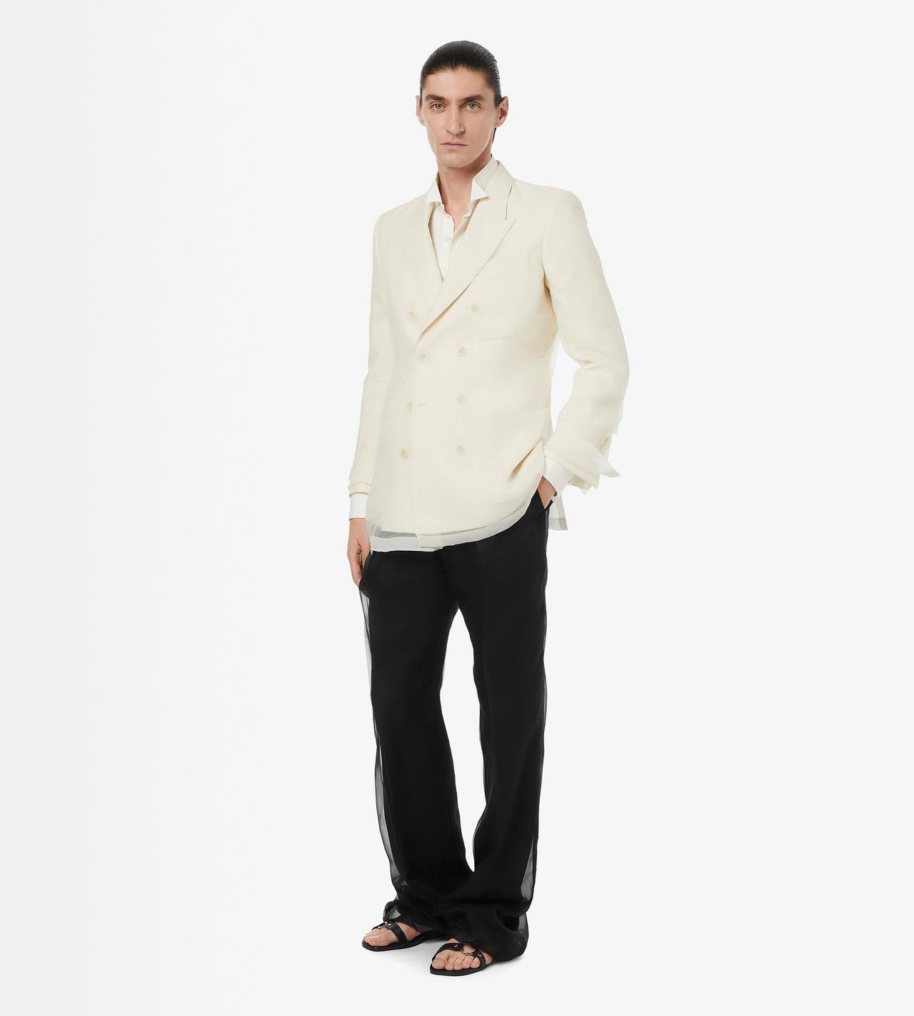 TOM FORD SILK WHITE CHAQUETA DE NOCHE DE CHIF&Oacute;N LAVADO
