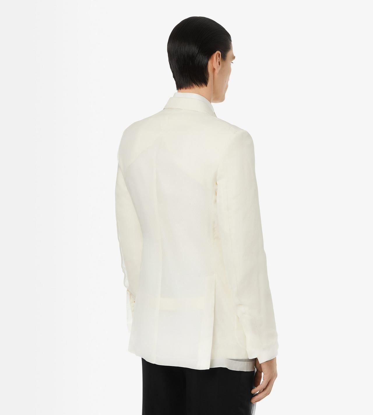 TOM FORD SILK WHITE CHAQUETA DE NOCHE DE CHIF&Oacute;N LAVADO