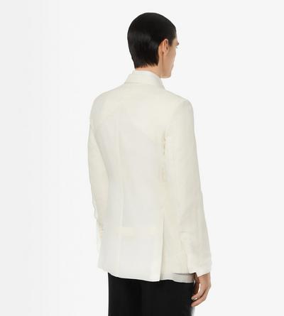 TOM FORD SILK WHITE CHAQUETA DE NOCHE DE CHIF&Oacute;N LAVADO