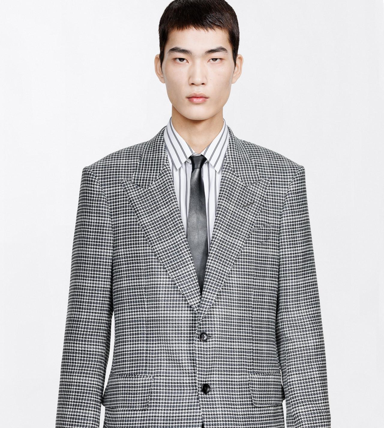 TOM FORD WOOL BLEND BLACK AND WHITE IRREGULAR DAMIER SHELTON JACKET