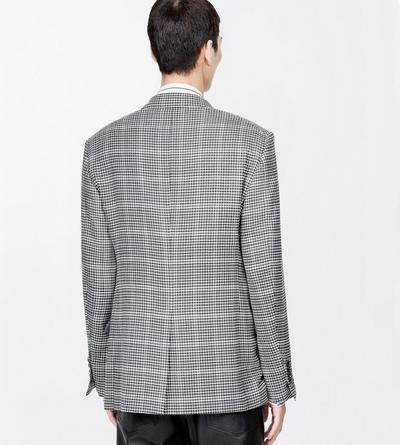 TOM FORD WOOL BLEND BLACK AND WHITE IRREGULAR DAMIER SHELTON JACKET