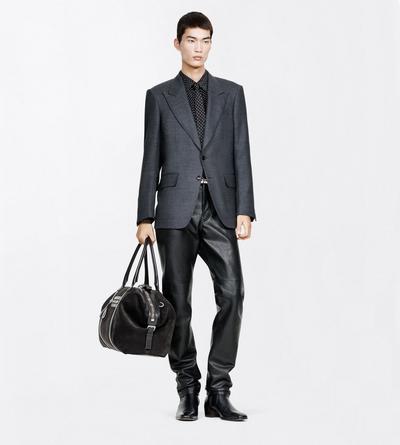 TOM FORD WOOL BLEND BLACK ANTHRACITE GRAND BIRDSEYE SHELTON JACKET