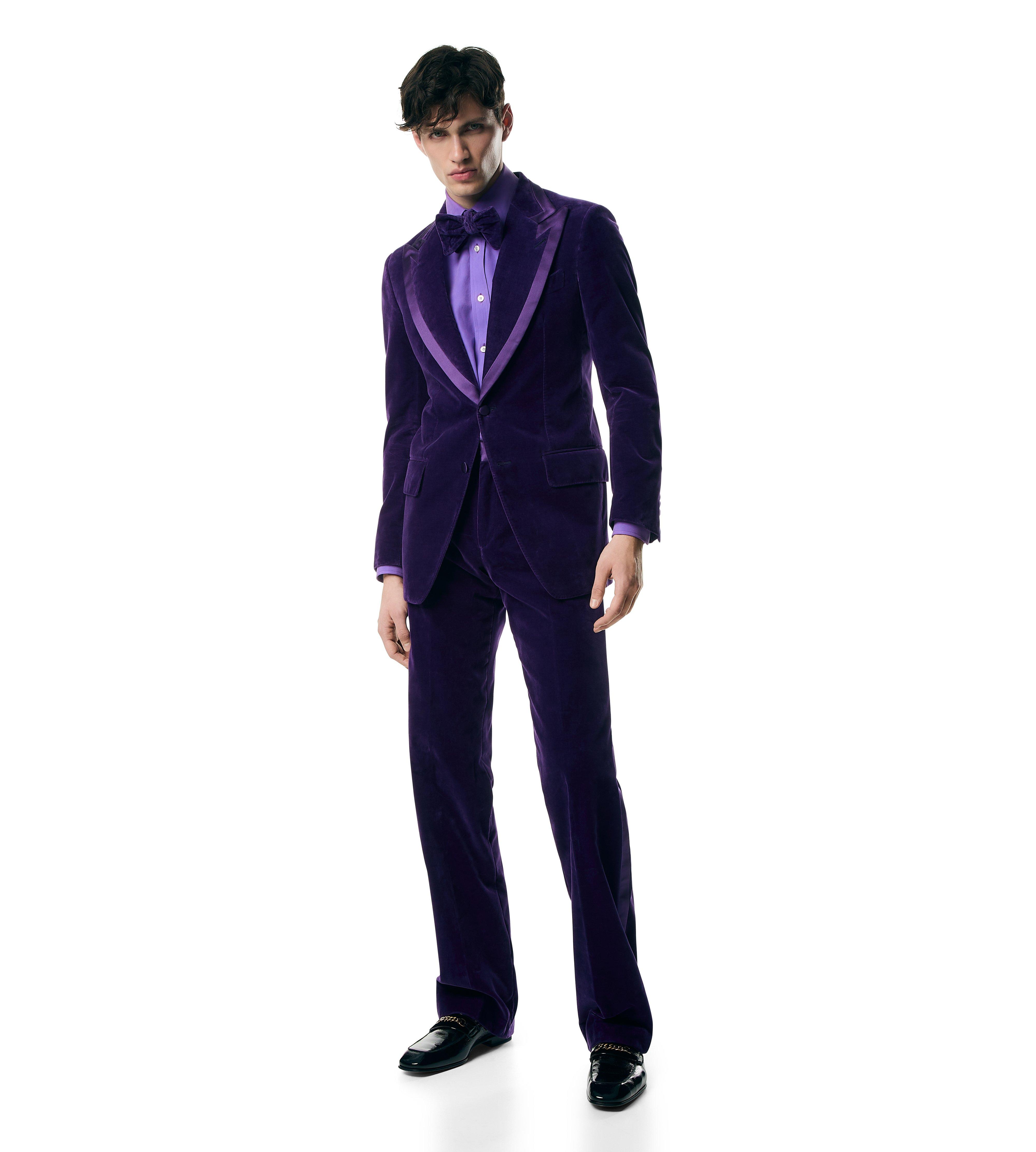 Mens purple velvet dinner on sale jacket