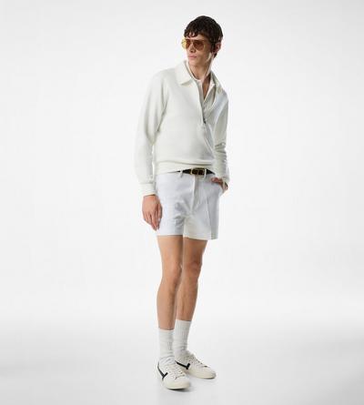 COTTON CASHMERE ZIP RUGBY SHIRT image number 1