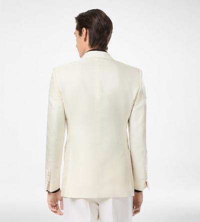 SILK VISCOSE JACQUARD EVENING JACKET image number 4