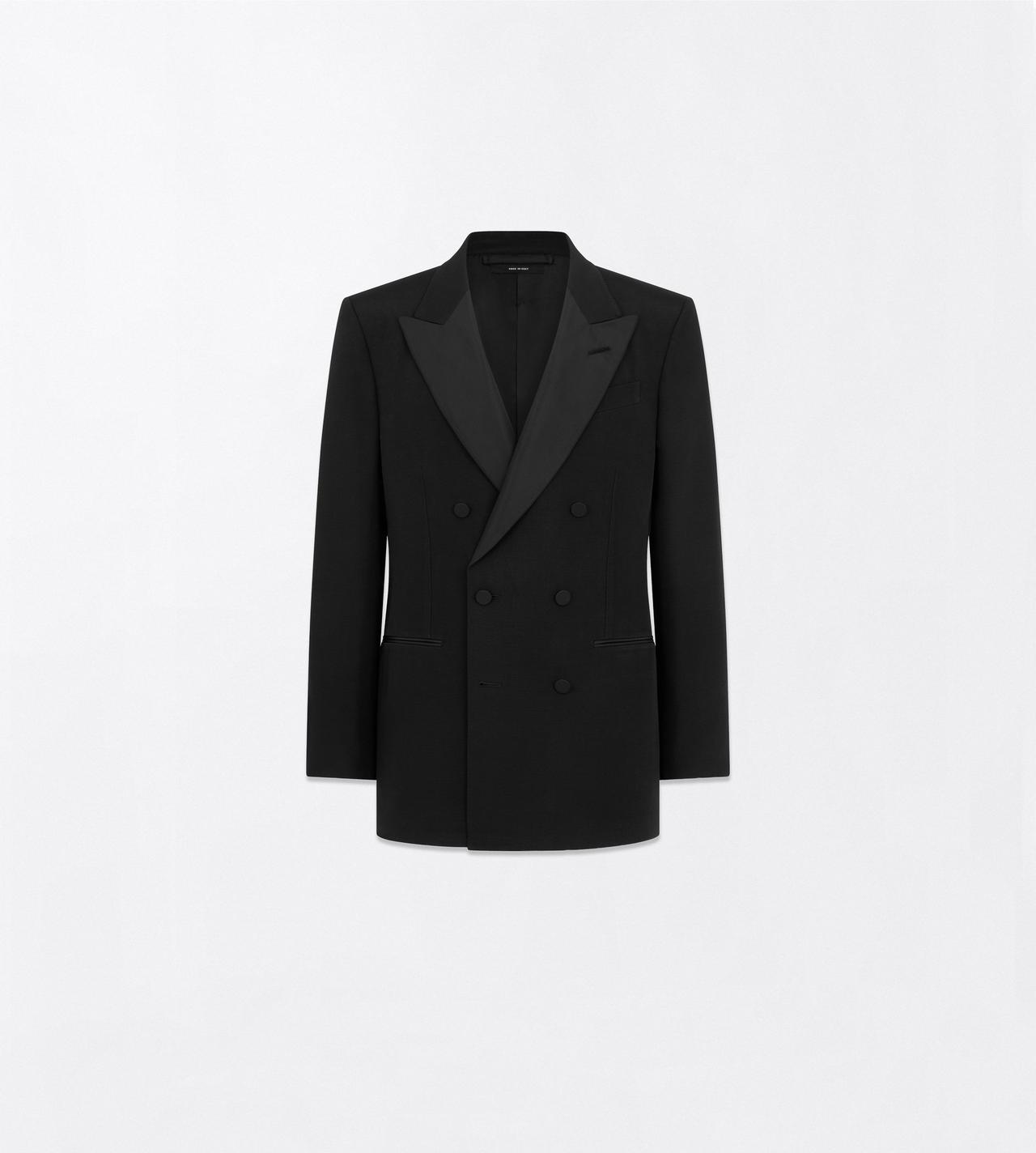 TOM FORD SILK WOOL BLEND BLACK SILK WOOL FLUID EVENING JACKET
