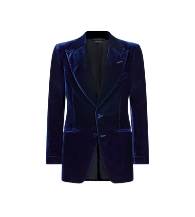 TOM FORD VELVET NAVY FLUID VELVET SHELTON COCKTAIL JACKET&nbsp;