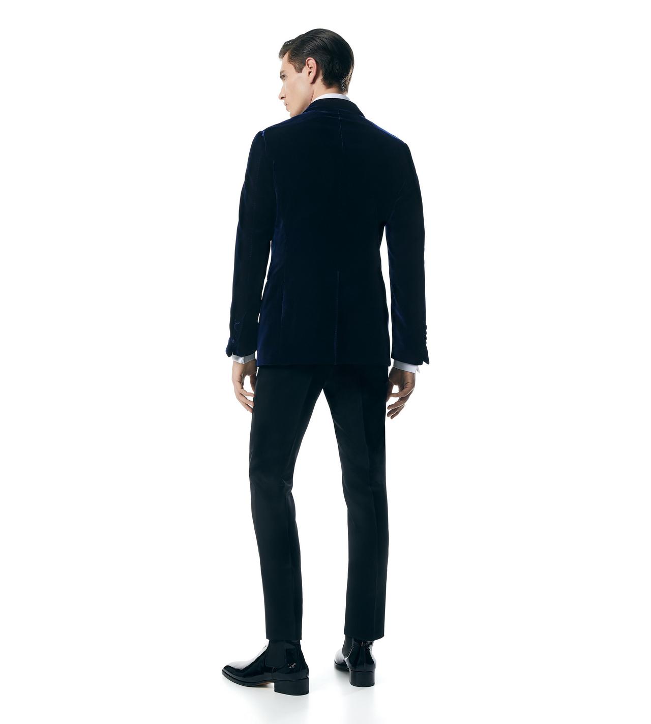 TOM FORD VELVET NAVY FLUID VELVET SHELTON COCKTAIL JACKET&nbsp;
