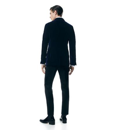 TOM FORD VELVET NAVY FLUID VELVET SHELTON COCKTAIL JACKET&nbsp;