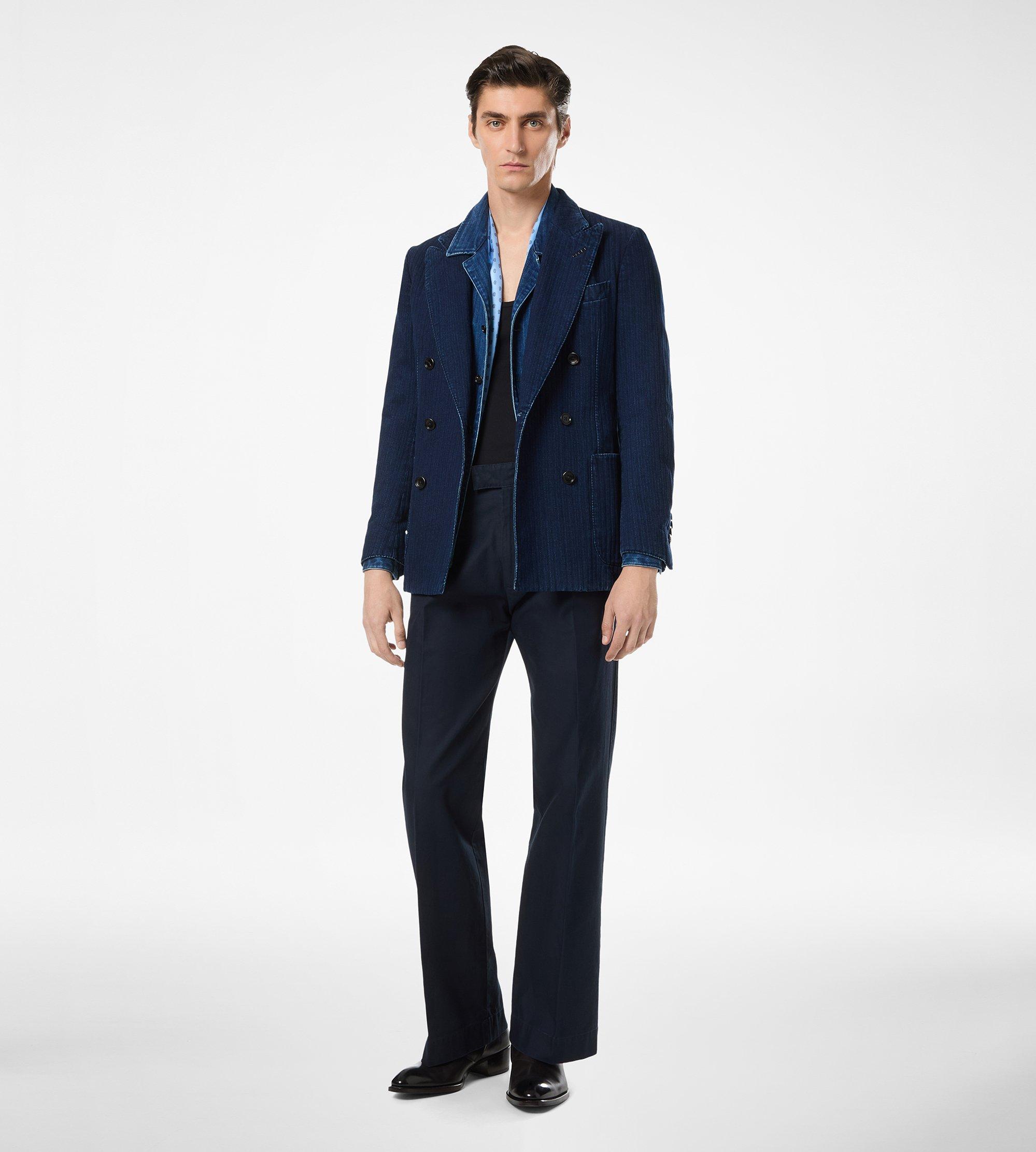 INDIGO HERRINGBONE JACKET