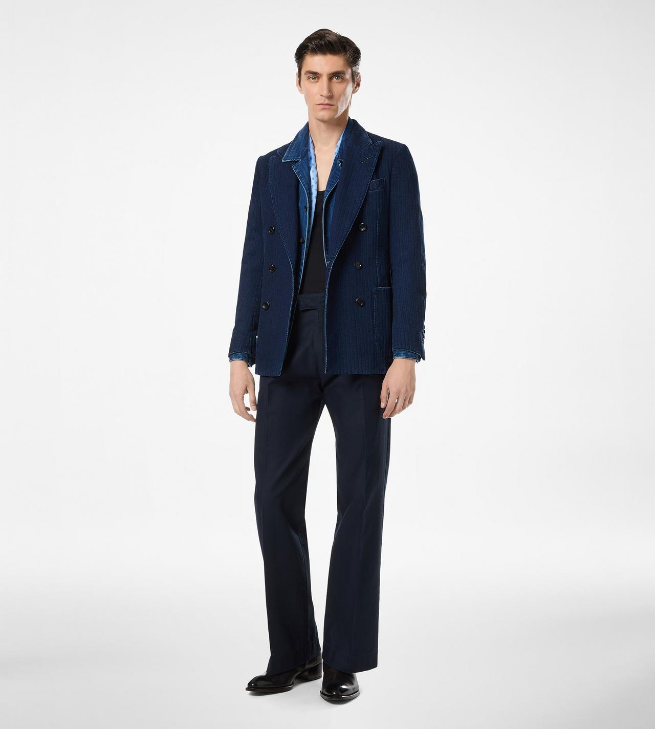 INDIGO HERRINGBONE JACKET image number 2