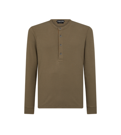 LYOCELL COTTON RIB HENLEY