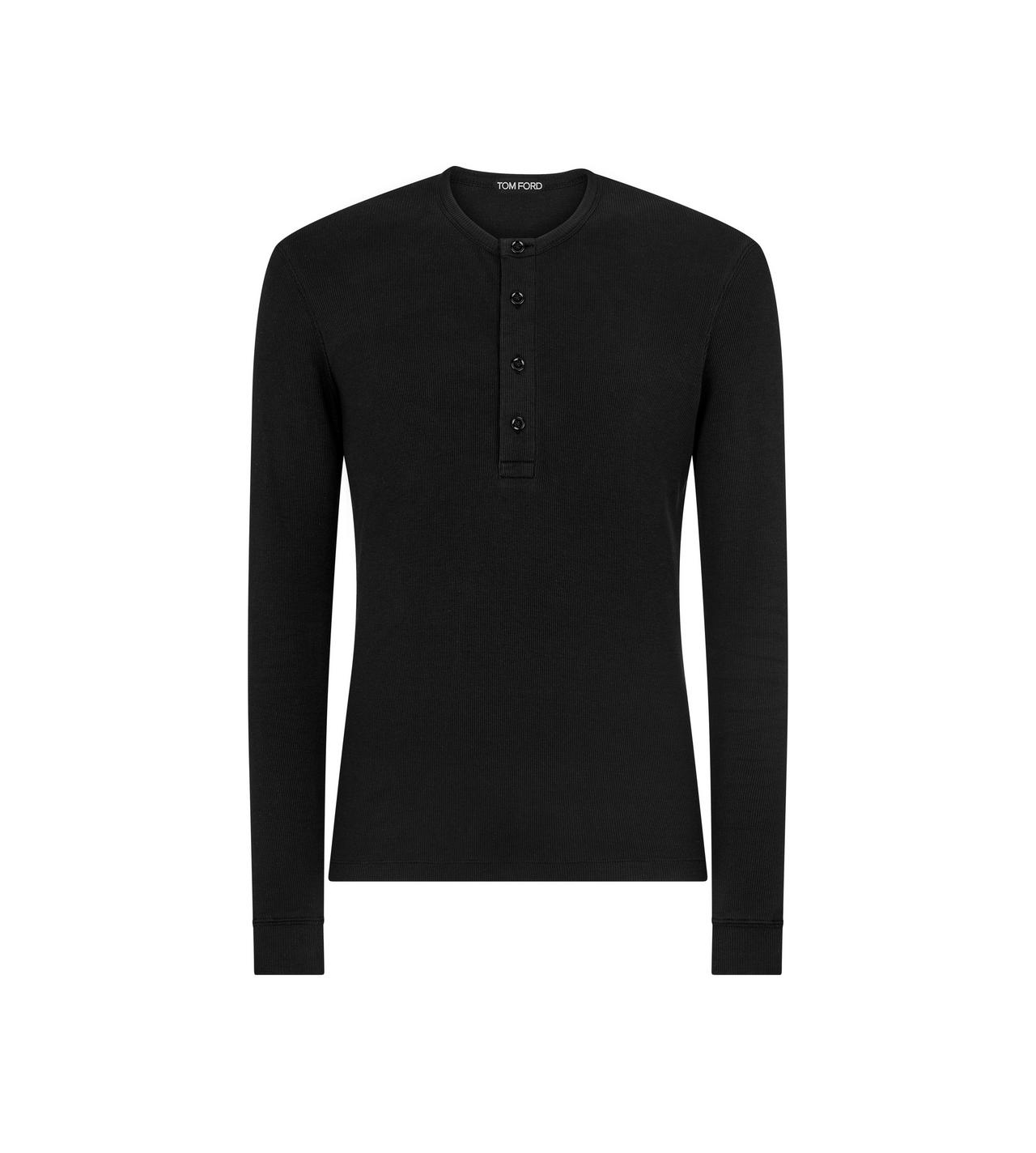 LYOCELL COTTON RIB HENLEY image number 0