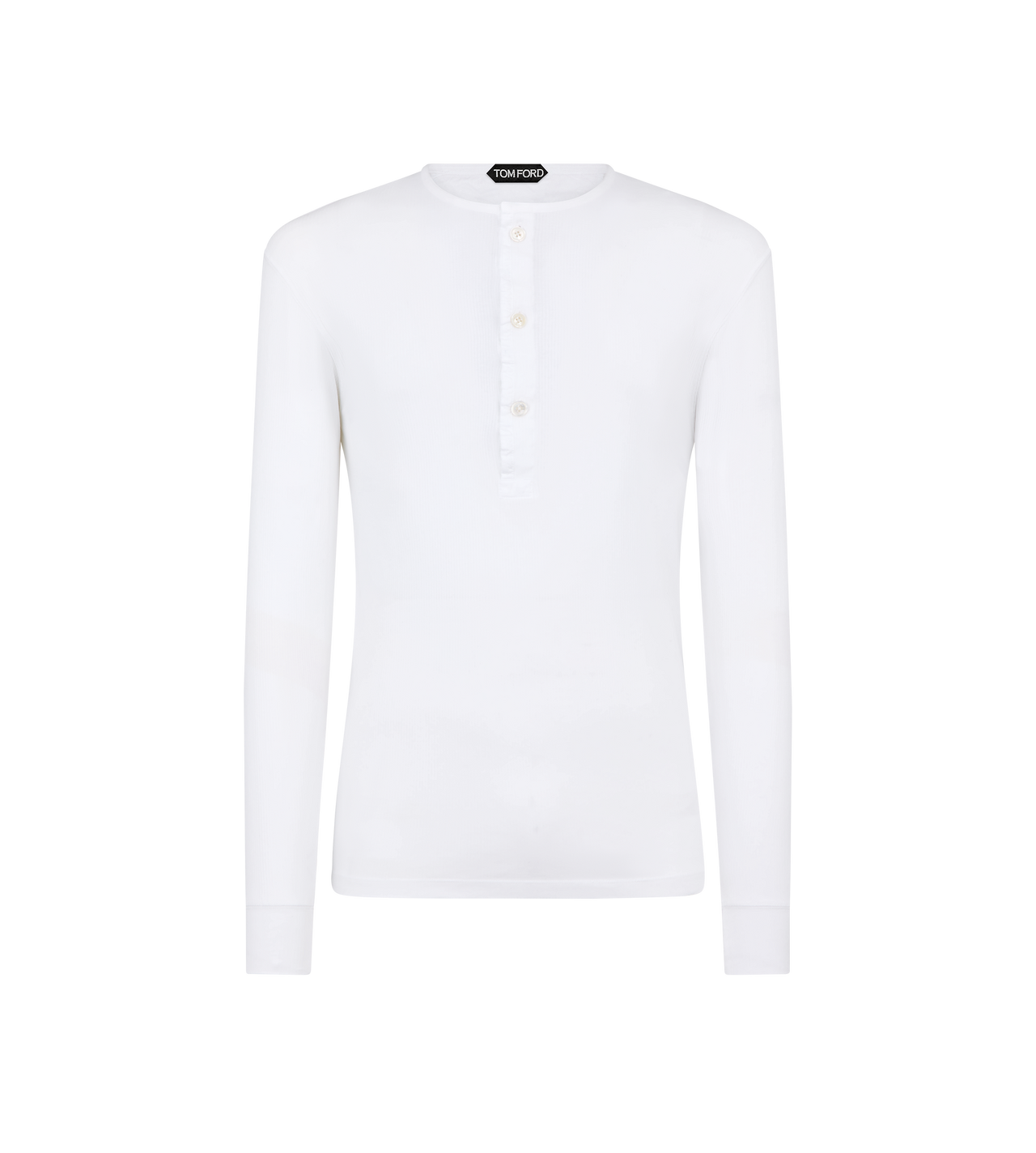 COTTON STRETCH RIB HENLEY image number 0