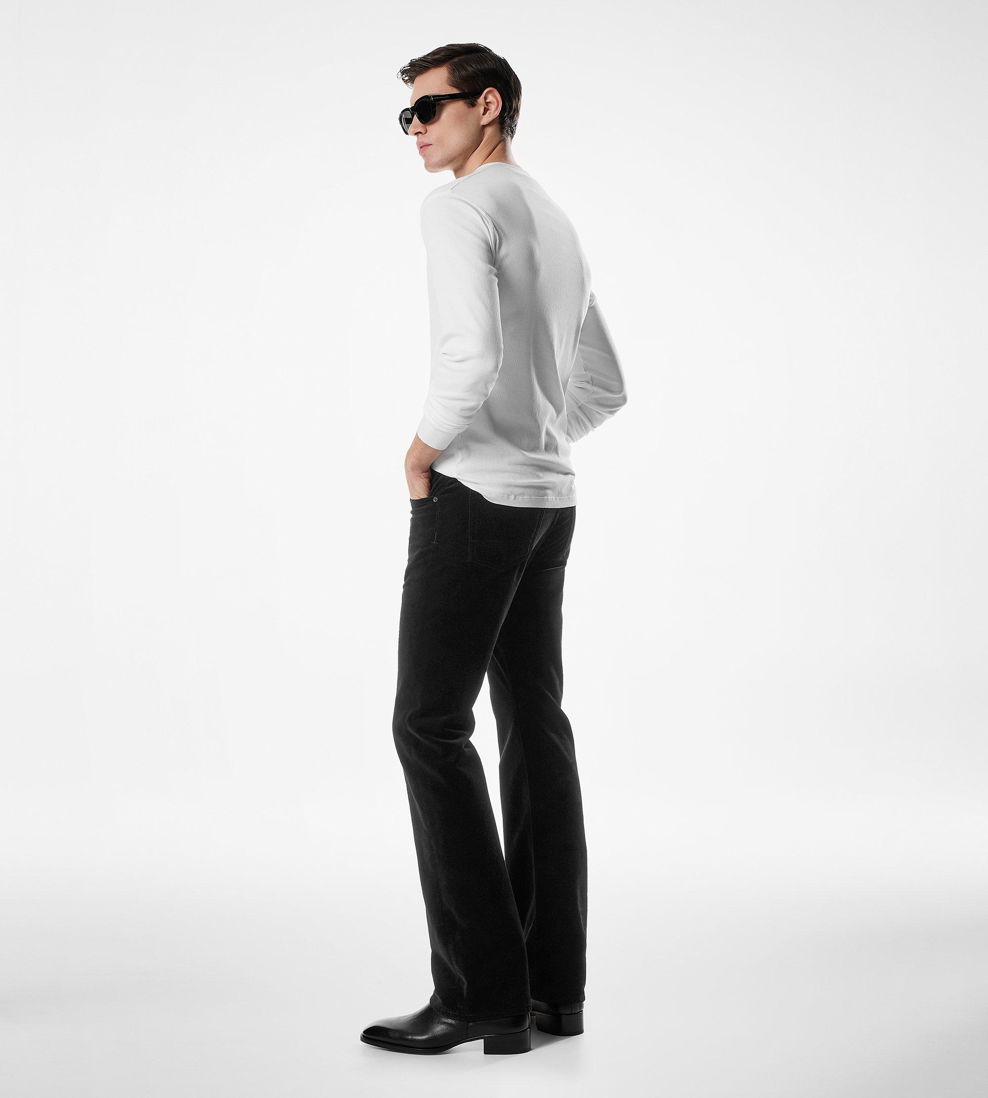 COTTON STRETCH RIB HENLEY | TOM FORD Fashion