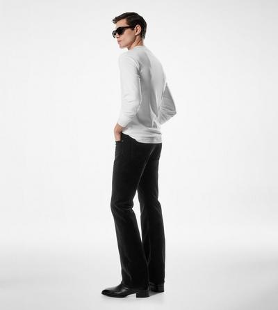 COTTON STRETCH RIB HENLEY image number 2