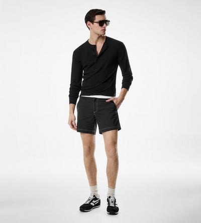 COTTON STRETCH RIB HENLEY image number 1