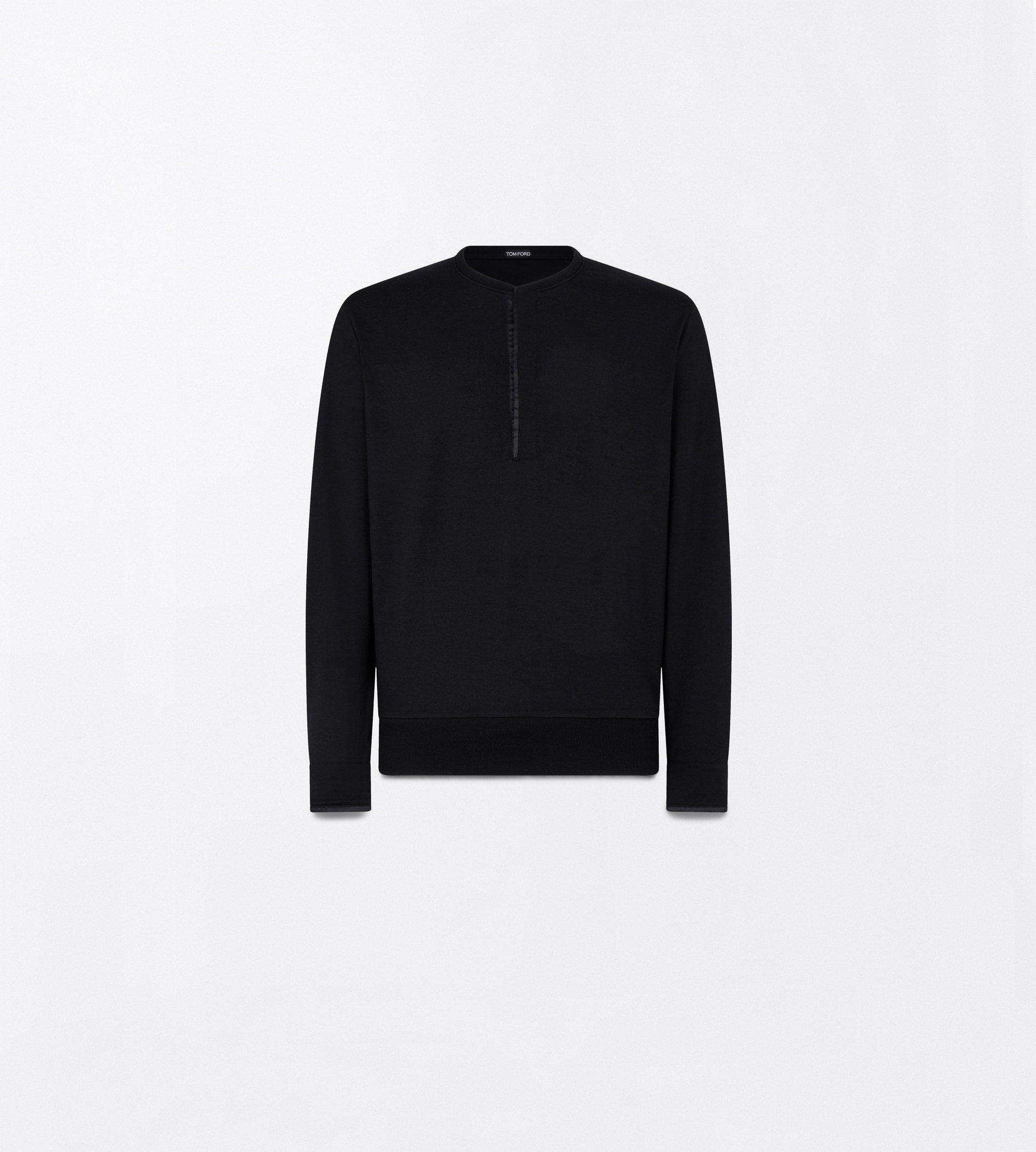 WOOL SILK CASHMERE BLEND HENLEY