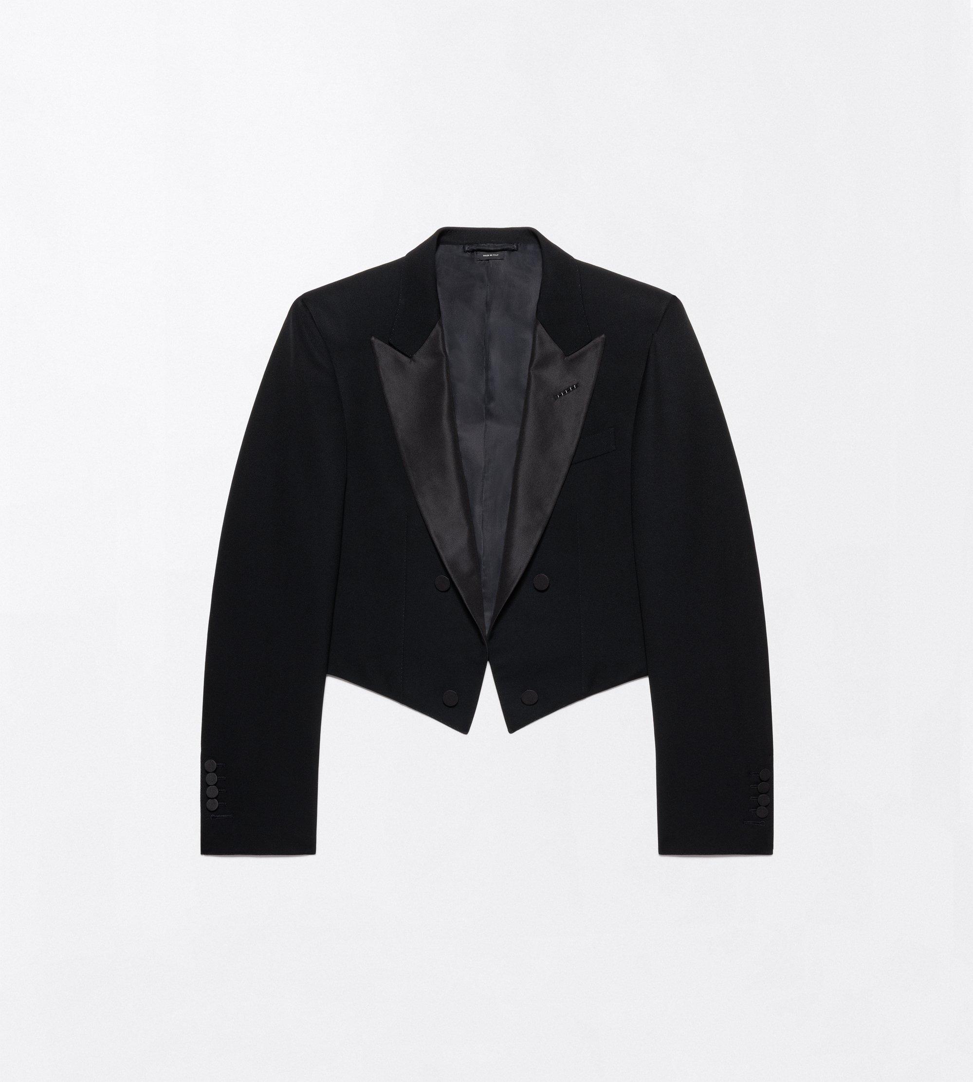 CHAQUETA CORTA DE NOCHE EN GRAIN DE POUDRE ELEGANTE